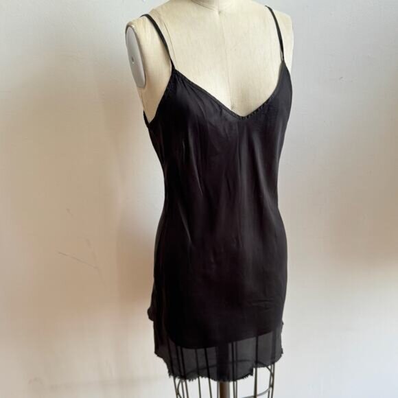 ORGANIC BY JOHN PATRICK Louise Black Slip Mini Dress - Picture 1 of 7